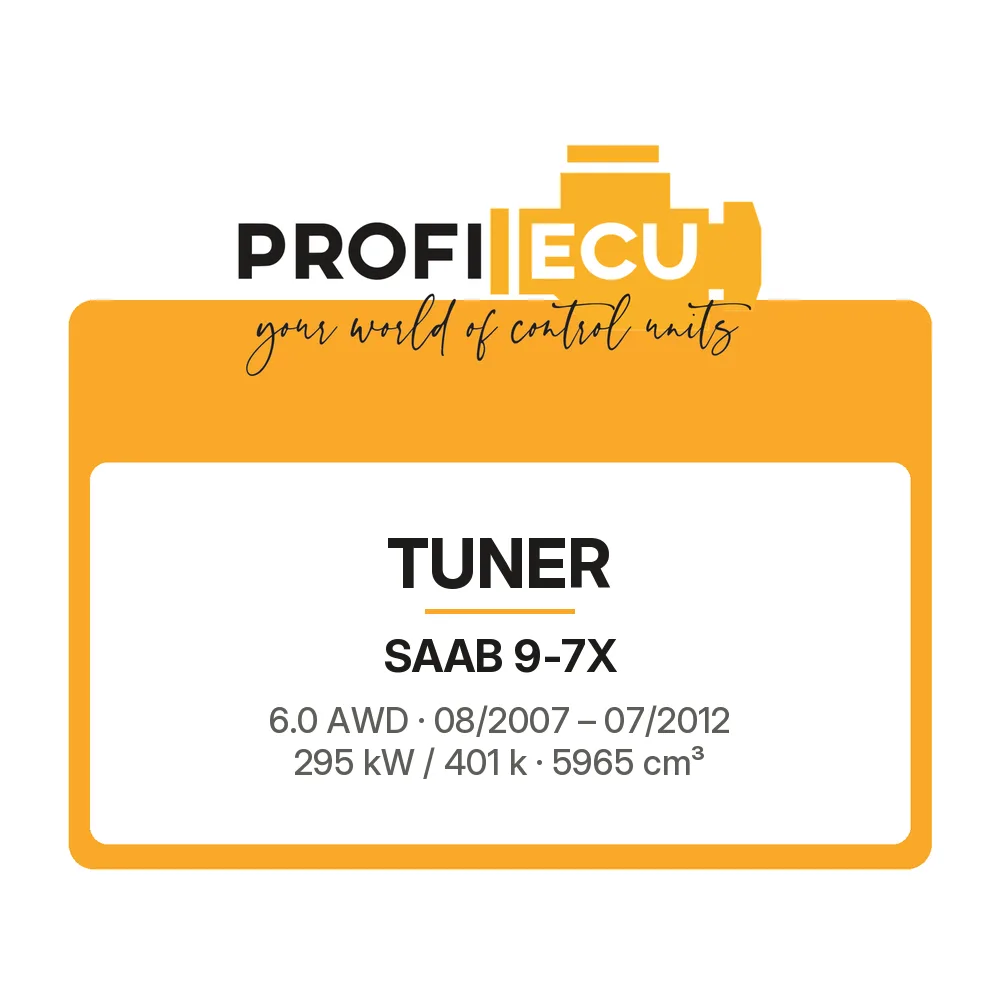 Etiketa ProfiECU: Tuner pro Saab 9-7X 6.0 AWD 295 kW