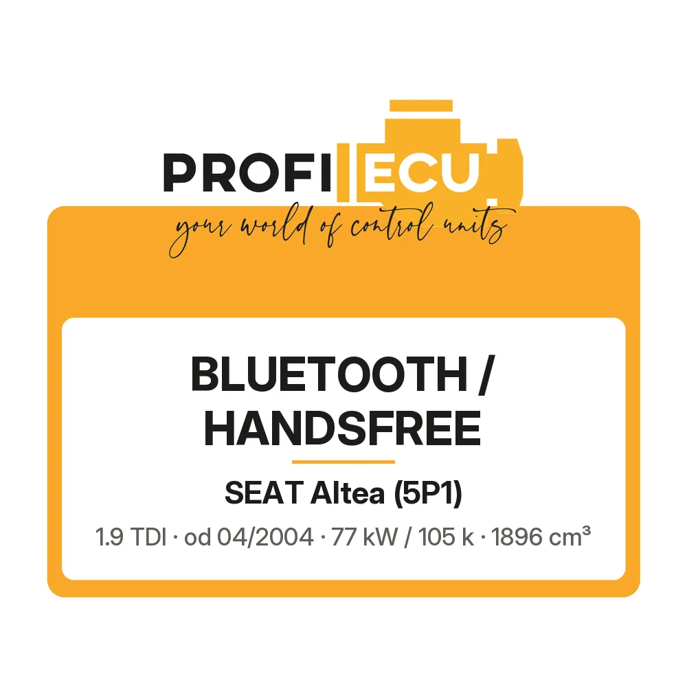 Etiketa ProfiECU: Bluetooth / Handsfree pro Seat Altea 1.9 TDI 77 kW