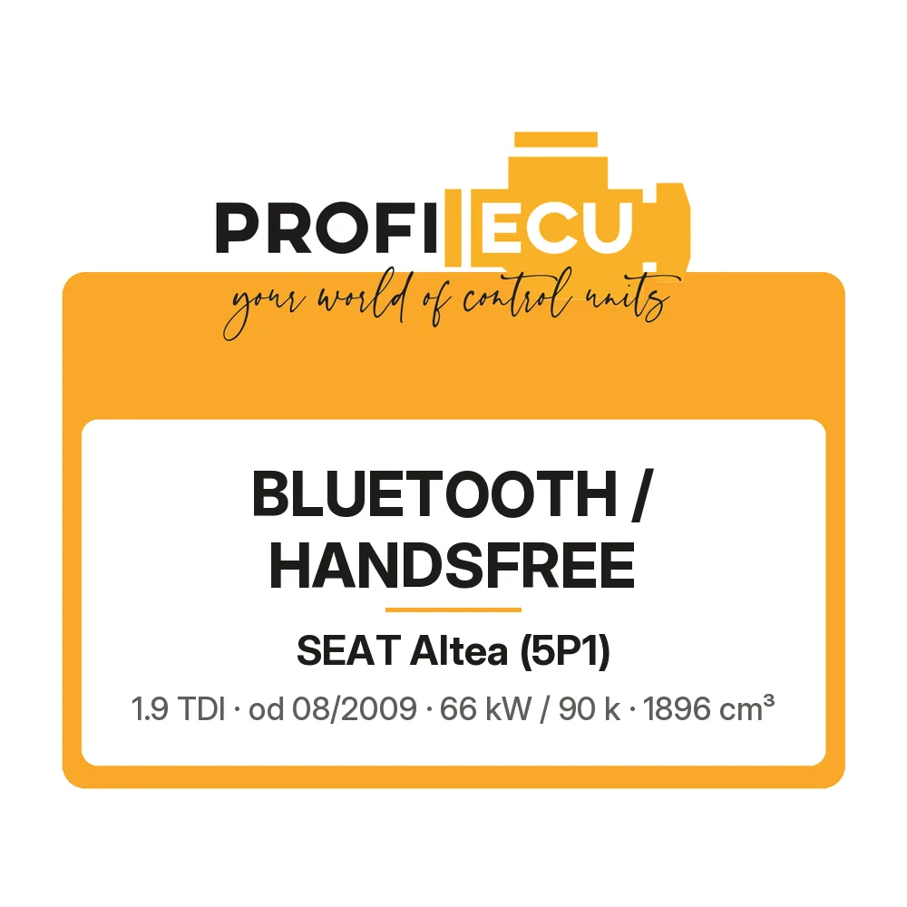 Etiketa ProfiECU: Bluetooth / Handsfree pro Seat Altea 1.9 TDI 66 kW