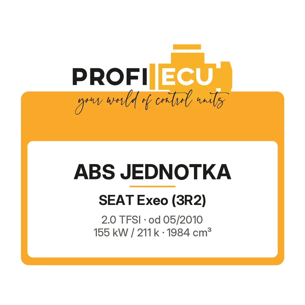 Etiketa ProfiECU: ABS jednotka pro Seat Exeo 2.0 TFSI 155 kW