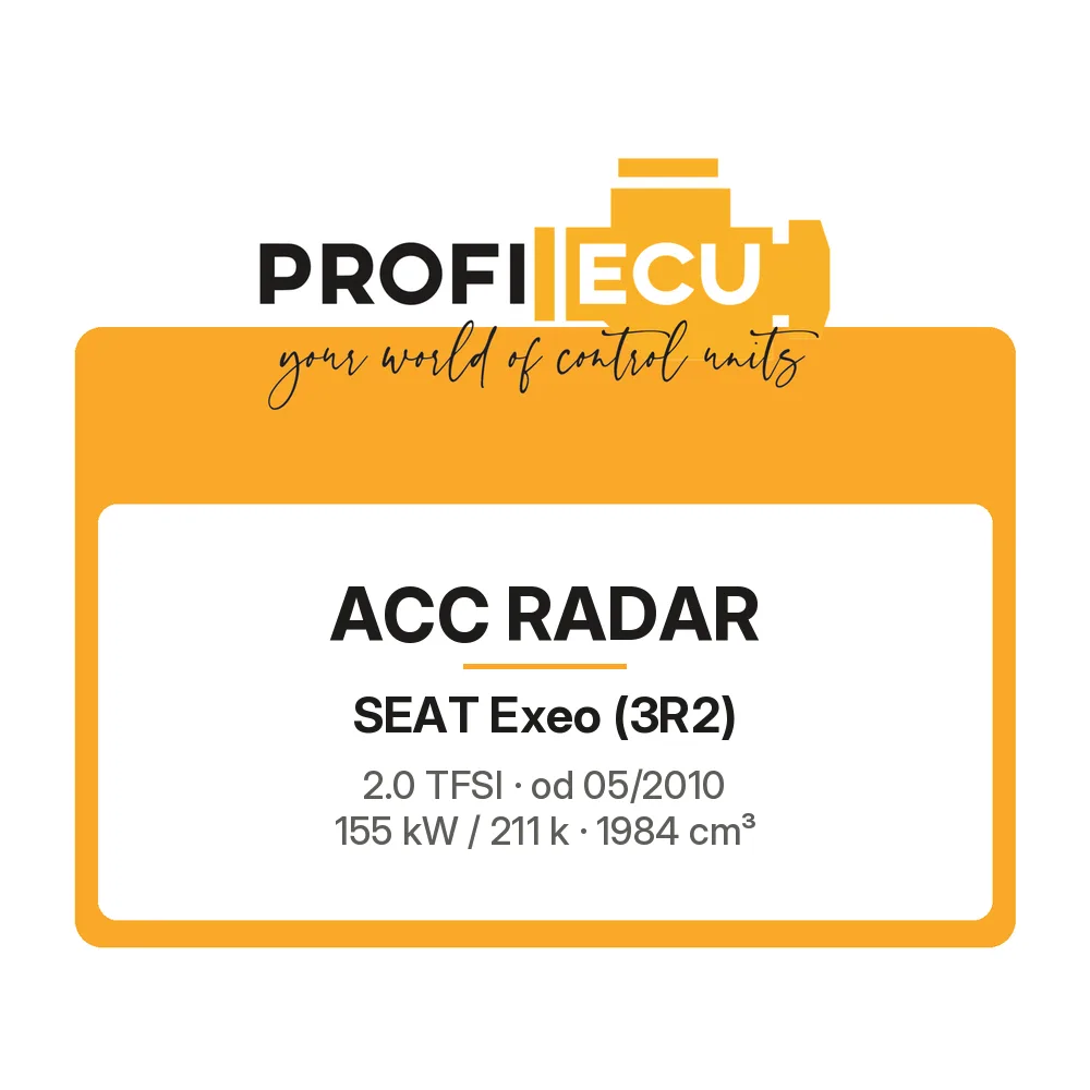 Etiketa ProfiECU: ACC Radar pro Seat Exeo 2.0 TFSI 155 kW