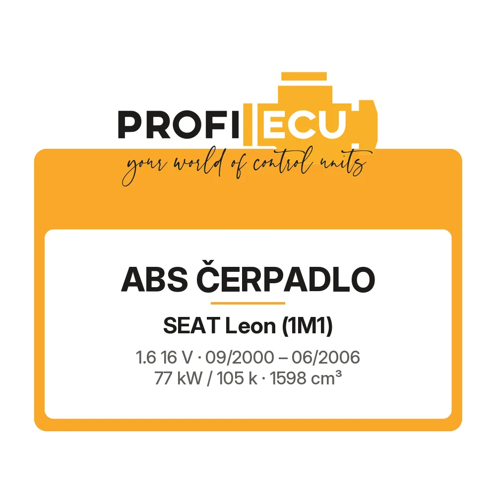 Etiketa ProfiECU: ABS čerpadlo pro Seat Leon 1.6 16 V 77 kW