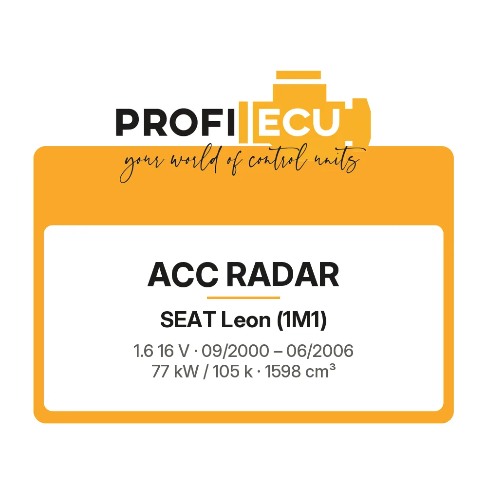 Etiketa ProfiECU: ACC Radar pro Seat Leon 1.6 16 V 77 kW