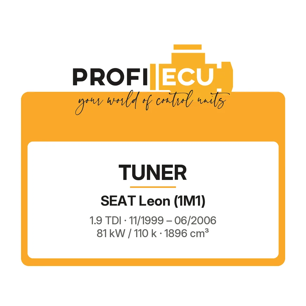 Etiketa ProfiECU: Tuner pro Seat Leon 1.9 TDI 81 kW