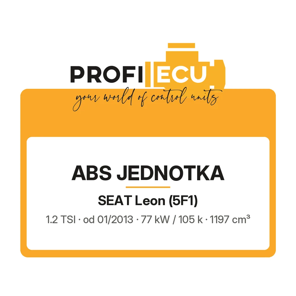 Etiketa ProfiECU: ABS jednotka pro Seat Leon 1.2 TSI 77 kW
