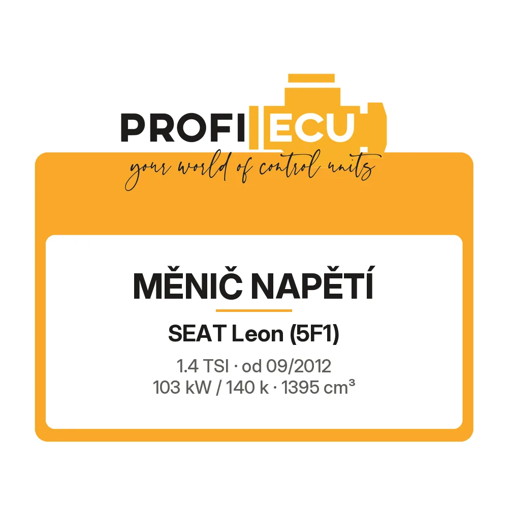 Etiketa ProfiECU: Měnič napětí pro Seat Leon 1.4 TSI 103 kW