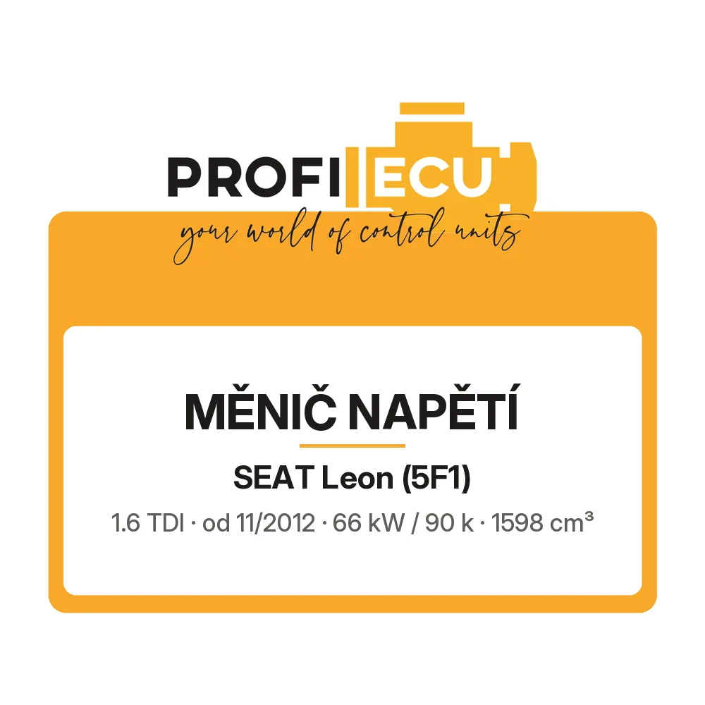 Etiketa ProfiECU: Měnič napětí pro Seat Leon 1.6 TDI 66 kW
