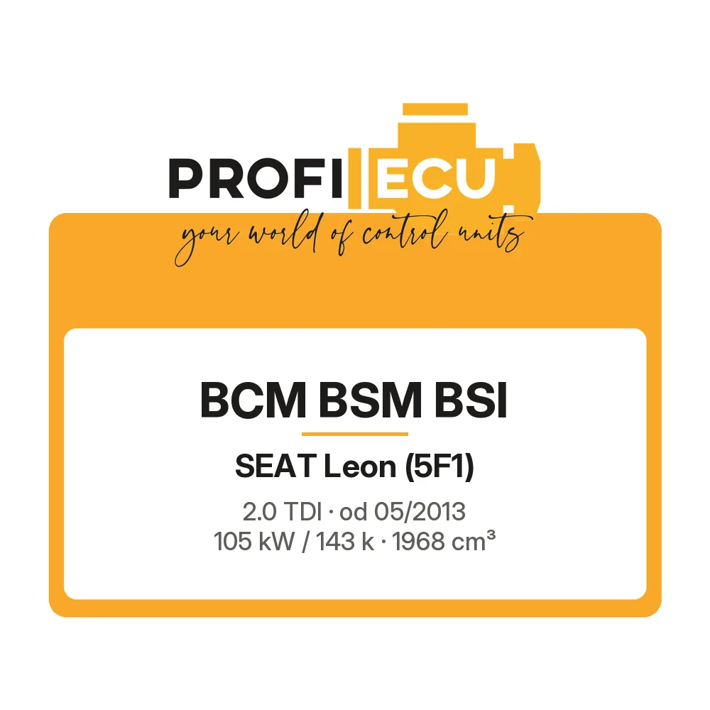 Etiketa ProfiECU: BCM BSM BSI pro Seat Leon 2.0 TDI 105 kW