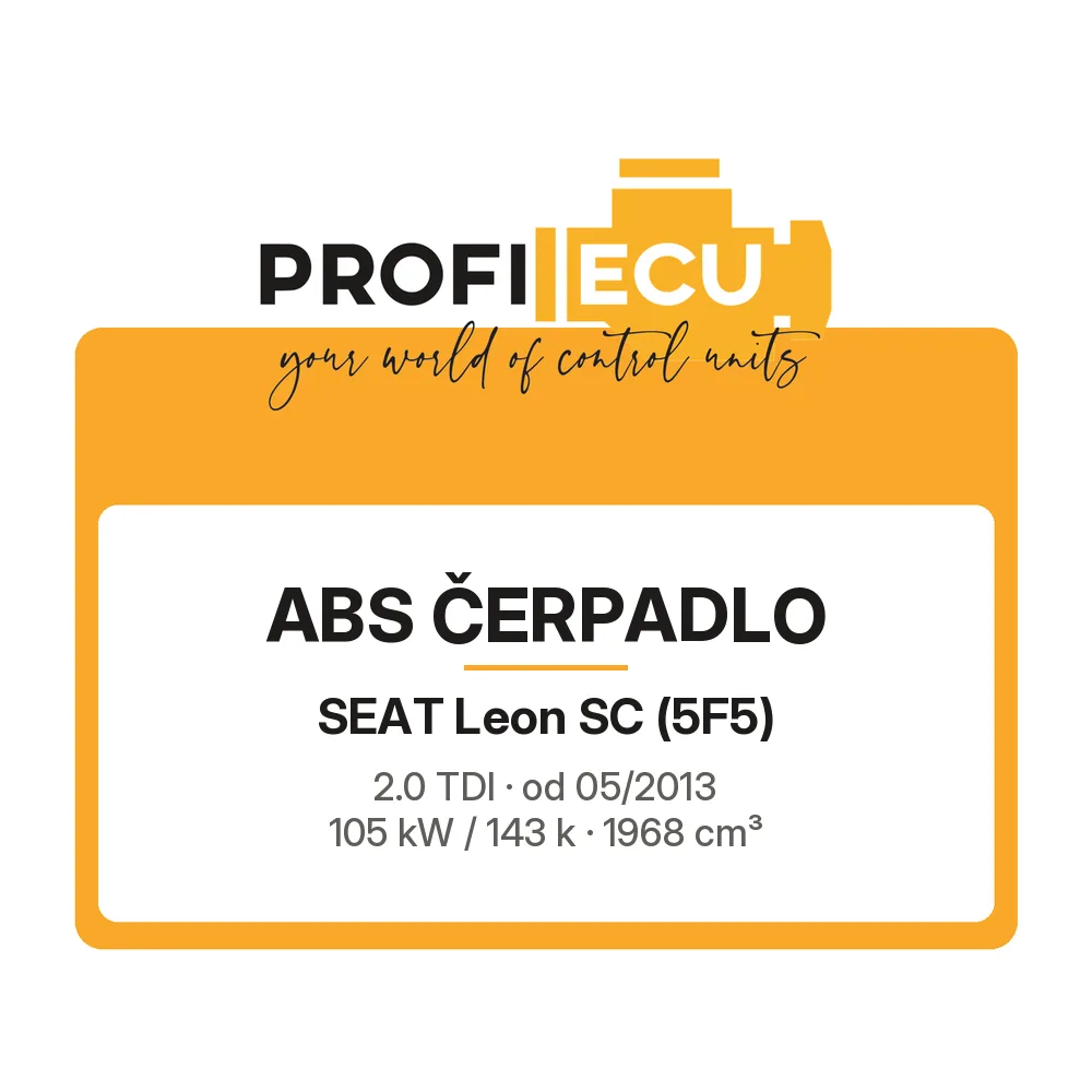 Etiketa ProfiECU: ABS čerpadlo pro Seat Leon SC 2.0 TDI 105 kW
