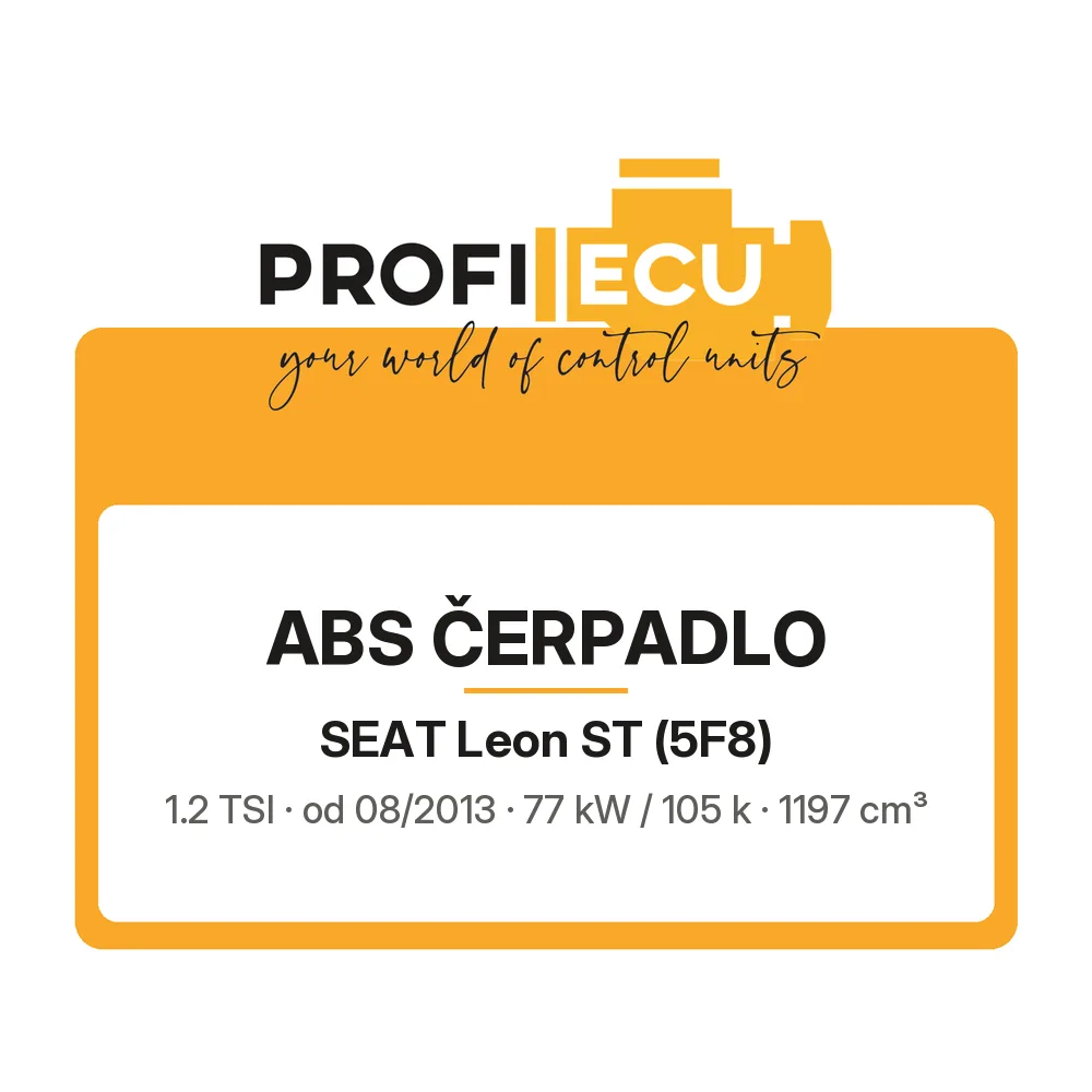 Etiketa ProfiECU: ABS čerpadlo pro Seat Leon ST 1.2 TSI 77 kW