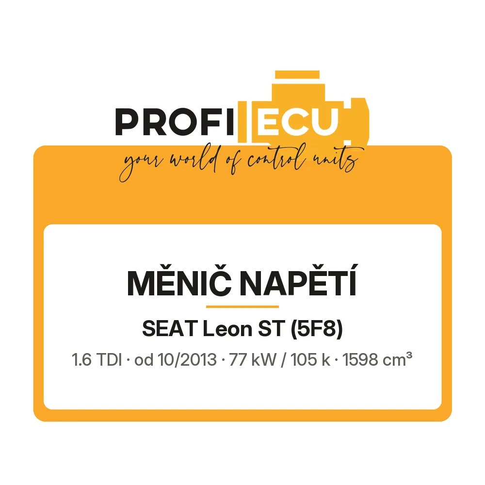 Etiketa ProfiECU: Měnič napětí pro Seat Leon ST 1.6 TDI 77 kW