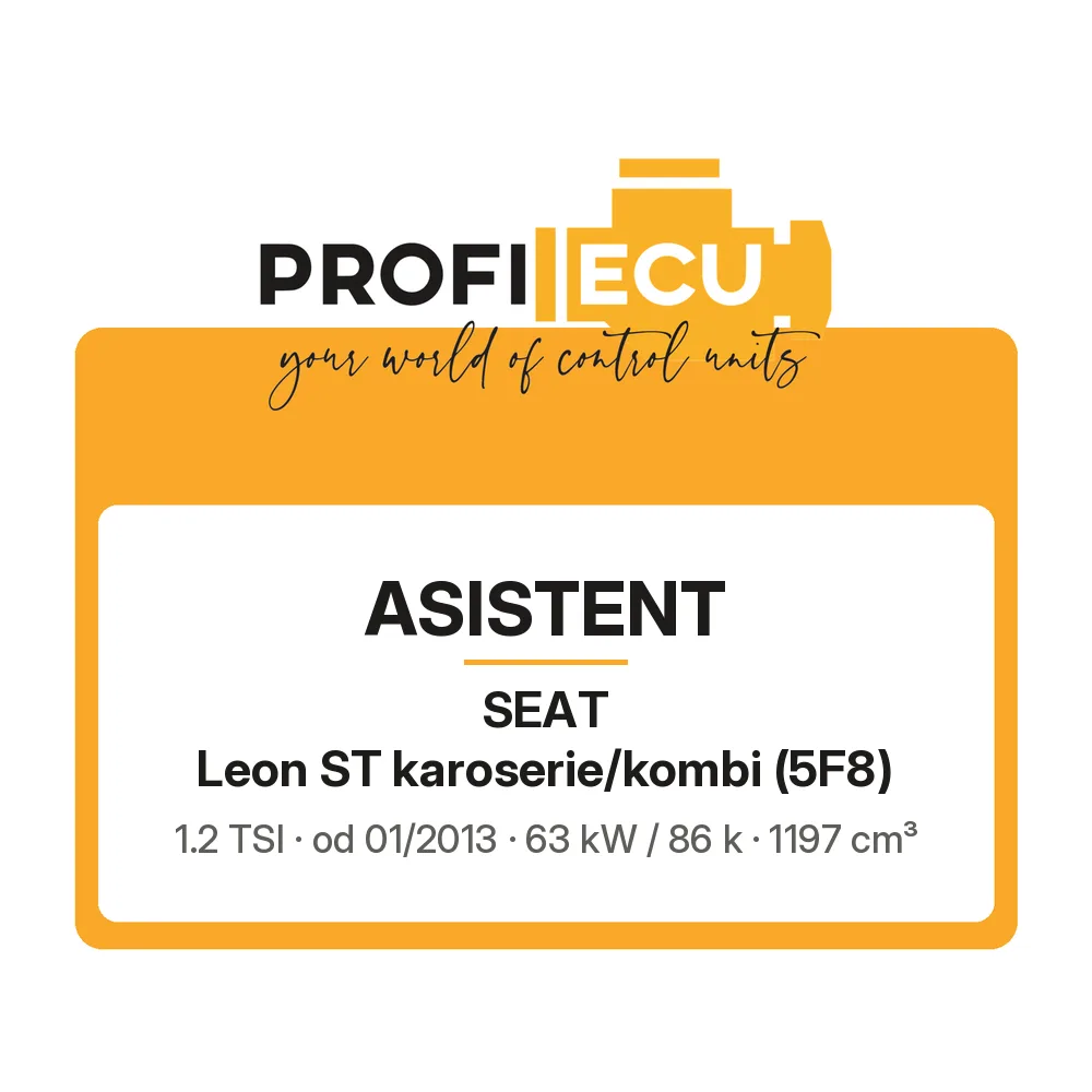 Etiketa ProfiECU: ASISTENT pro Seat Leon ST karoserie/kombi 1.2 TSI 63 kW