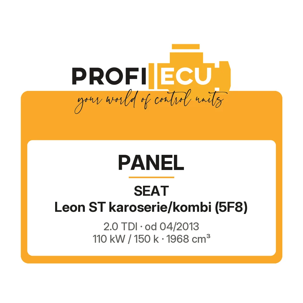 Etiketa ProfiECU: Panel pro Seat Leon ST karoserie/kombi 2.0 TDI 110 kW