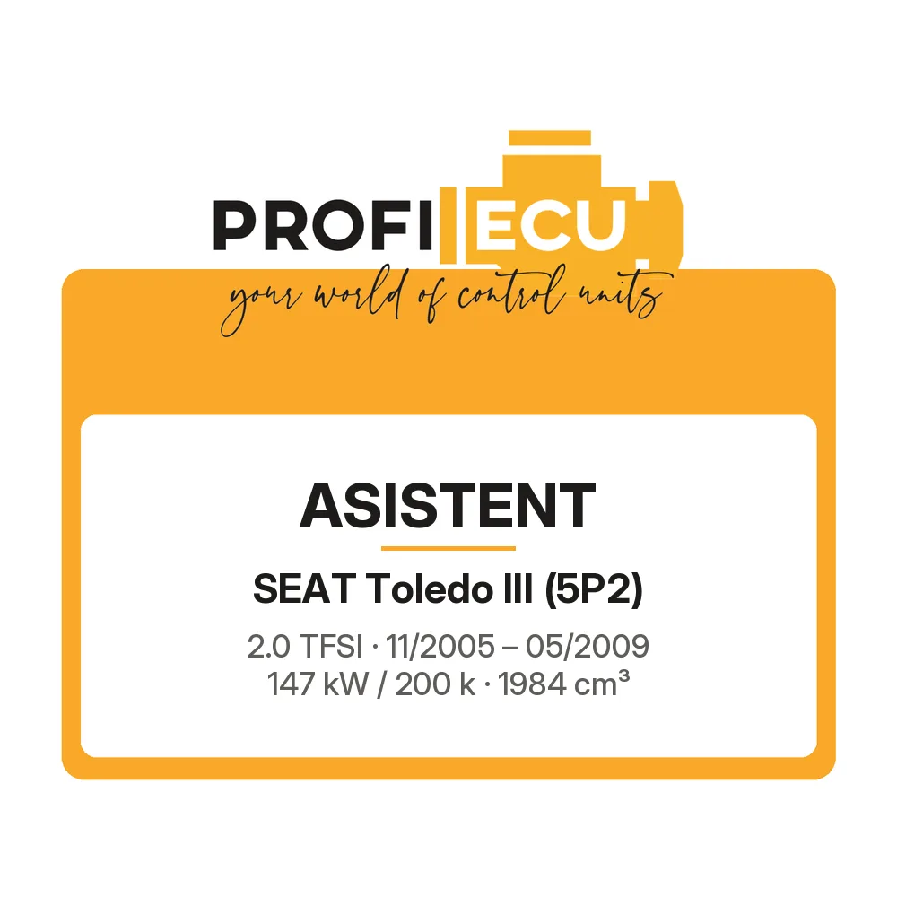 Etiketa ProfiECU: ASISTENT pro Seat Toledo III 2.0 TFSI 147 kW