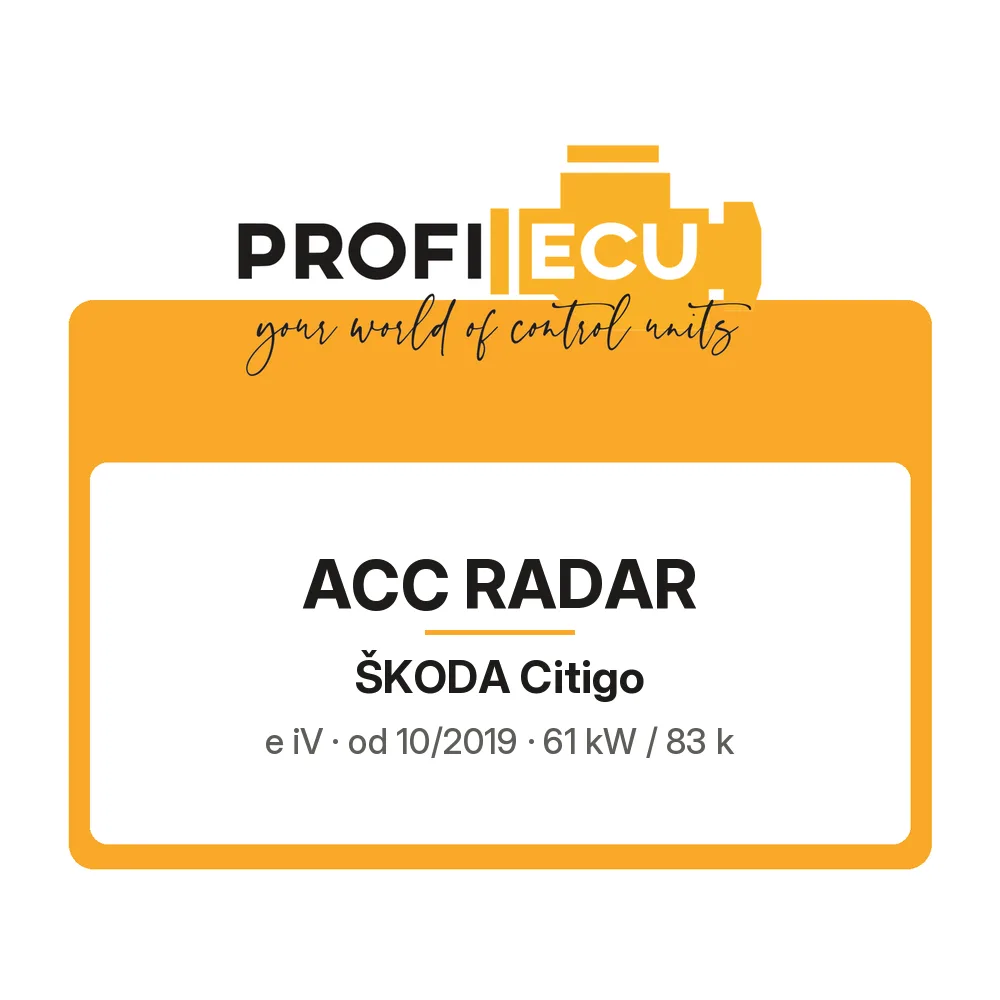 Etiketa ProfiECU: ACC Radar pro Škoda Citigo e iV