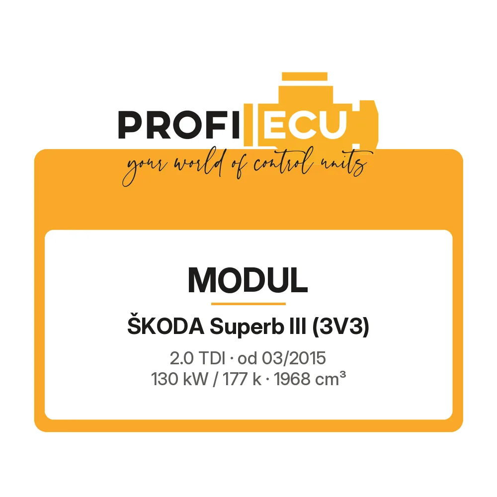 Etiketa ProfiECU: Modul pro Škoda Superb III 2.0 TDI 130 kW