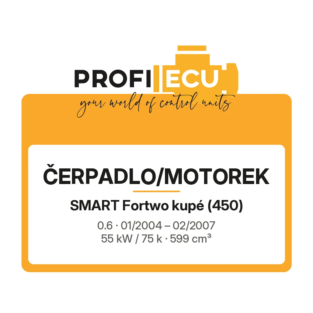 Etiketa ProfiECU: Čerpadlo/Motorek pro Smart Fortwo kupé 0.6 55 kW