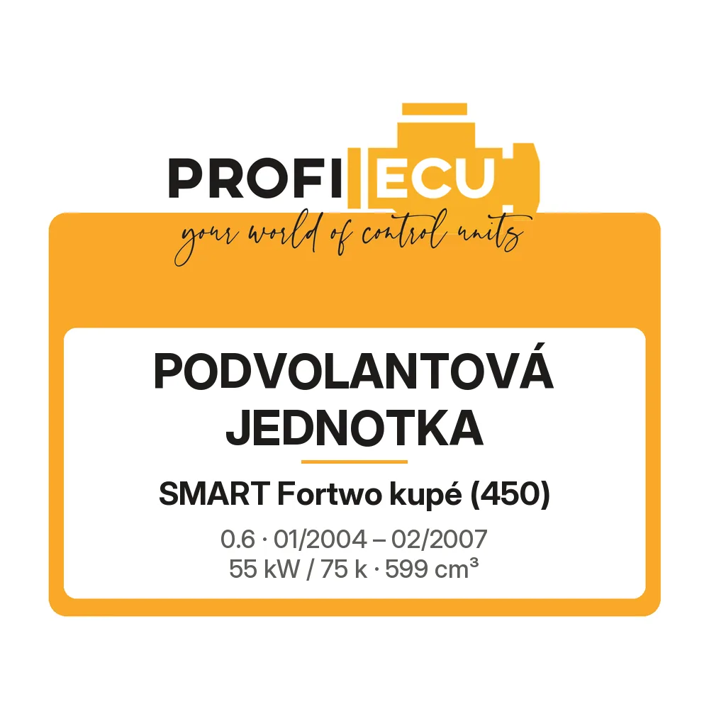 Etiketa ProfiECU: Podvolantová jednotka pro Smart Fortwo kupé 0.6 55 kW