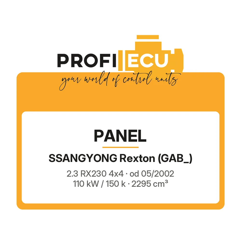 Etiketa ProfiECU: Panel pro SsangYong Rexton 2.3 RX230 4x4 110 kW