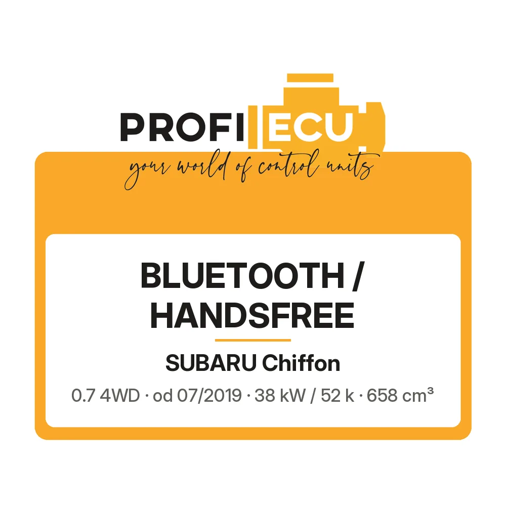 Etiketa ProfiECU: Bluetooth / Handsfree pro Subaru Chiffon 0.7 4WD 38 kW