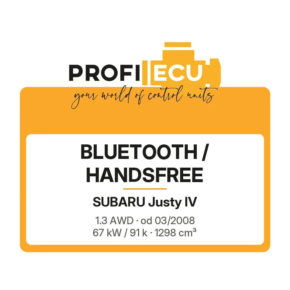 Etiketa ProfiECU: Bluetooth / Handsfree pro Subaru Justy IV 1.3 AWD 67 kW