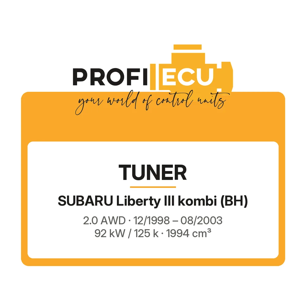 Etiketa ProfiECU: Tuner pro Subaru Liberty III kombi 2.0 AWD 92 kW