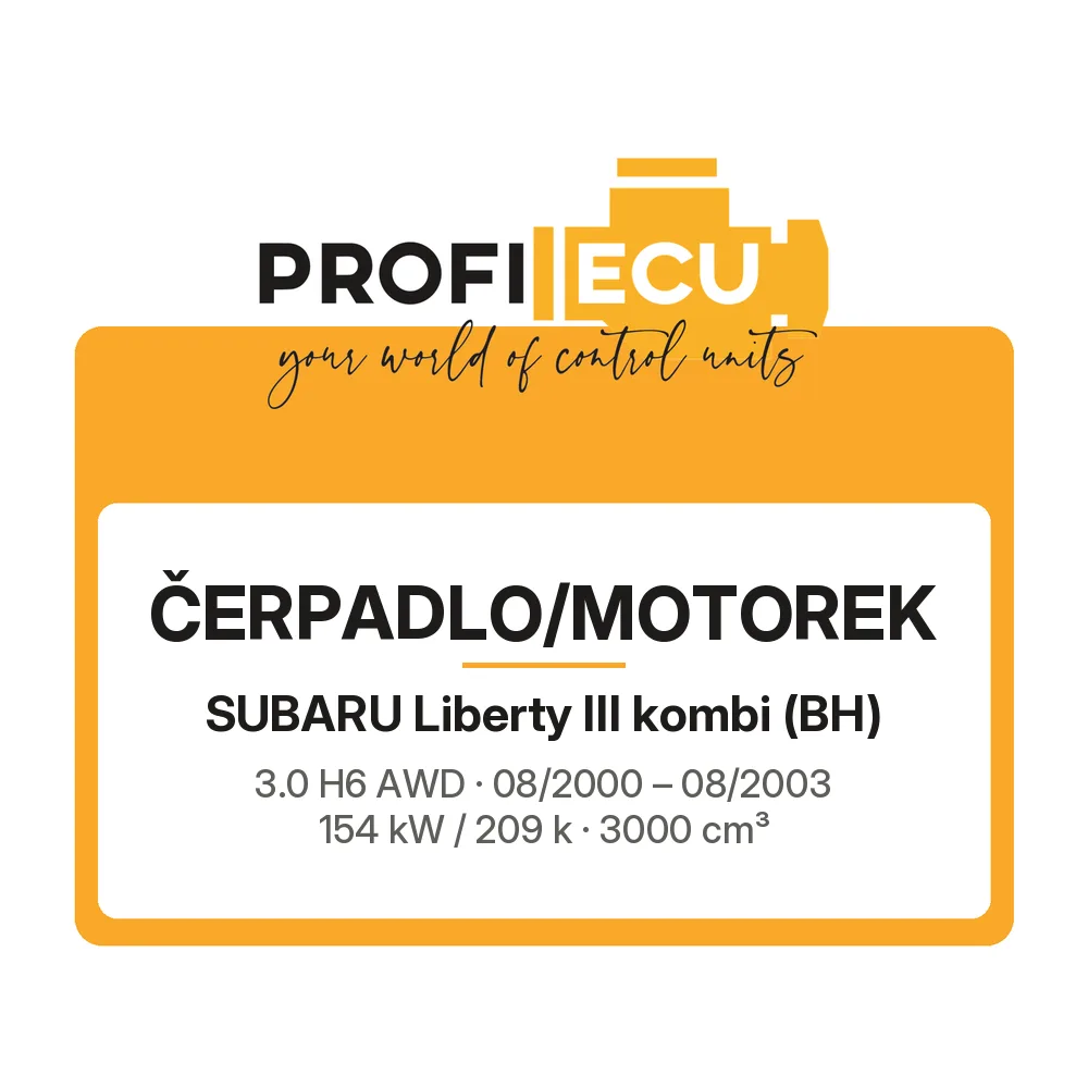 Etiketa ProfiECU: Čerpadlo/Motorek pro Subaru Liberty III kombi 3.0 H6 AWD 154 kW