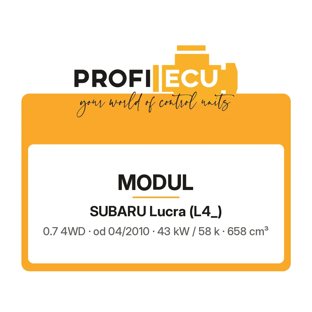Etiketa ProfiECU: Modul pro Subaru Lucra 0.7 4WD 43 kW