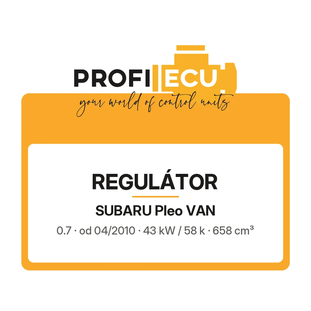 Etiketa ProfiECU: Regulátor pro Subaru Pleo VAN 0.7 43 kW