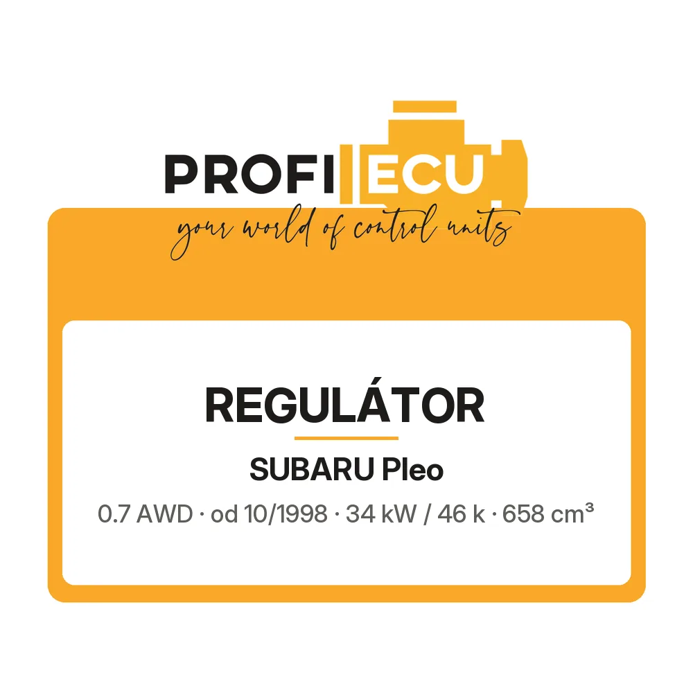 Etiketa ProfiECU: Regulátor pro Subaru Pleo 0.7 AWD 34 kW