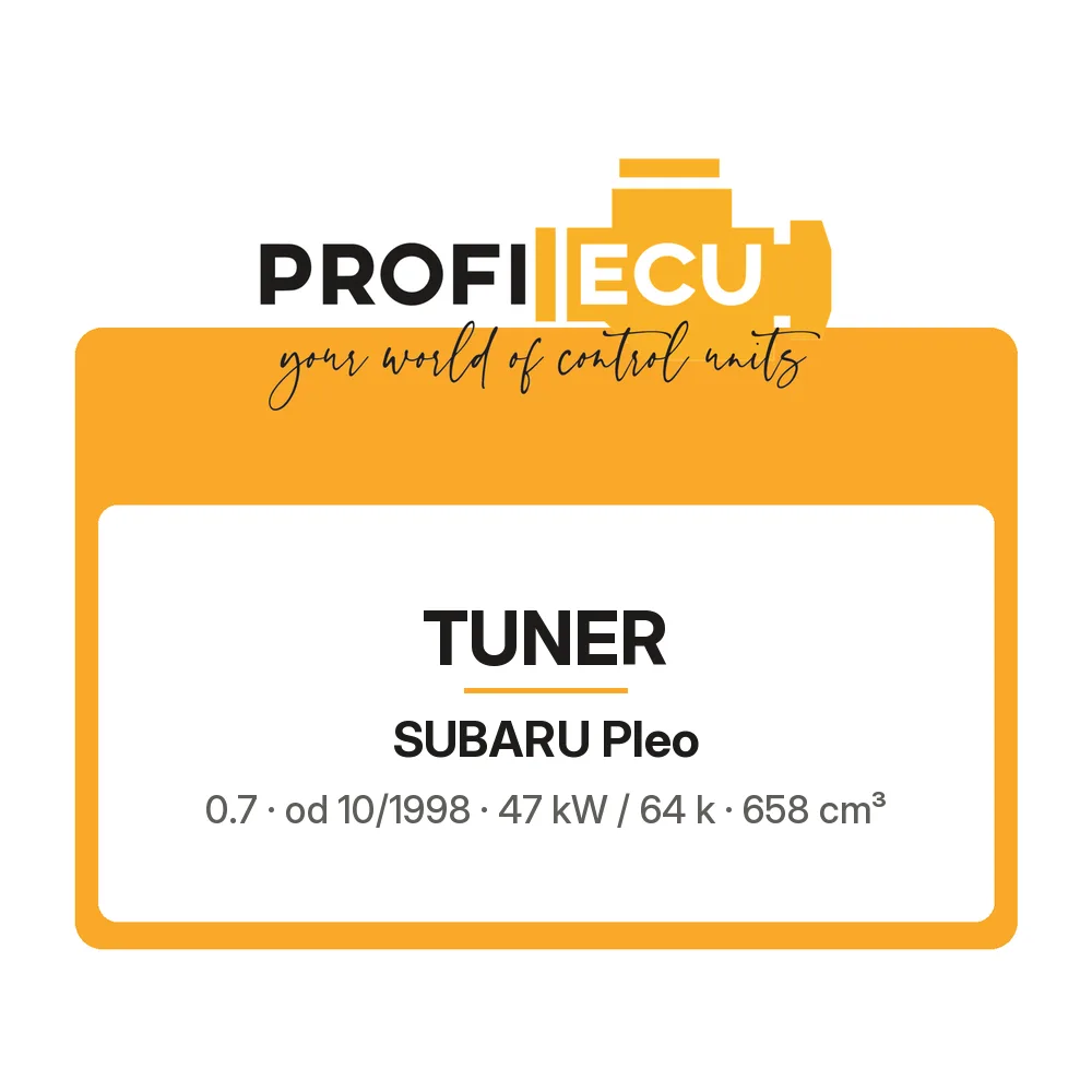 Etiketa ProfiECU: Tuner pro Subaru Pleo 0.7 47 kW