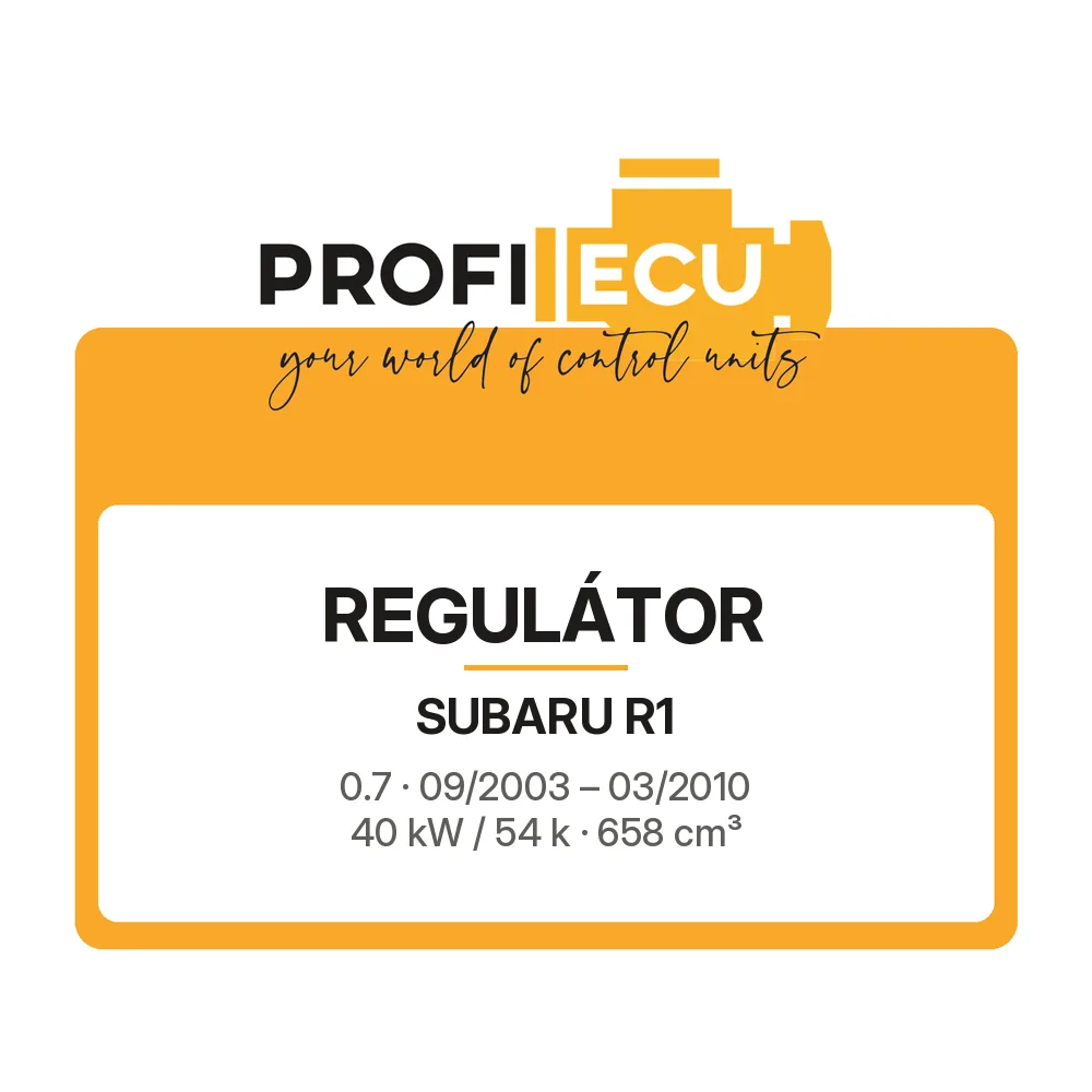 Etiketa ProfiECU: Regulátor pro Subaru R1 0.7 40 kW