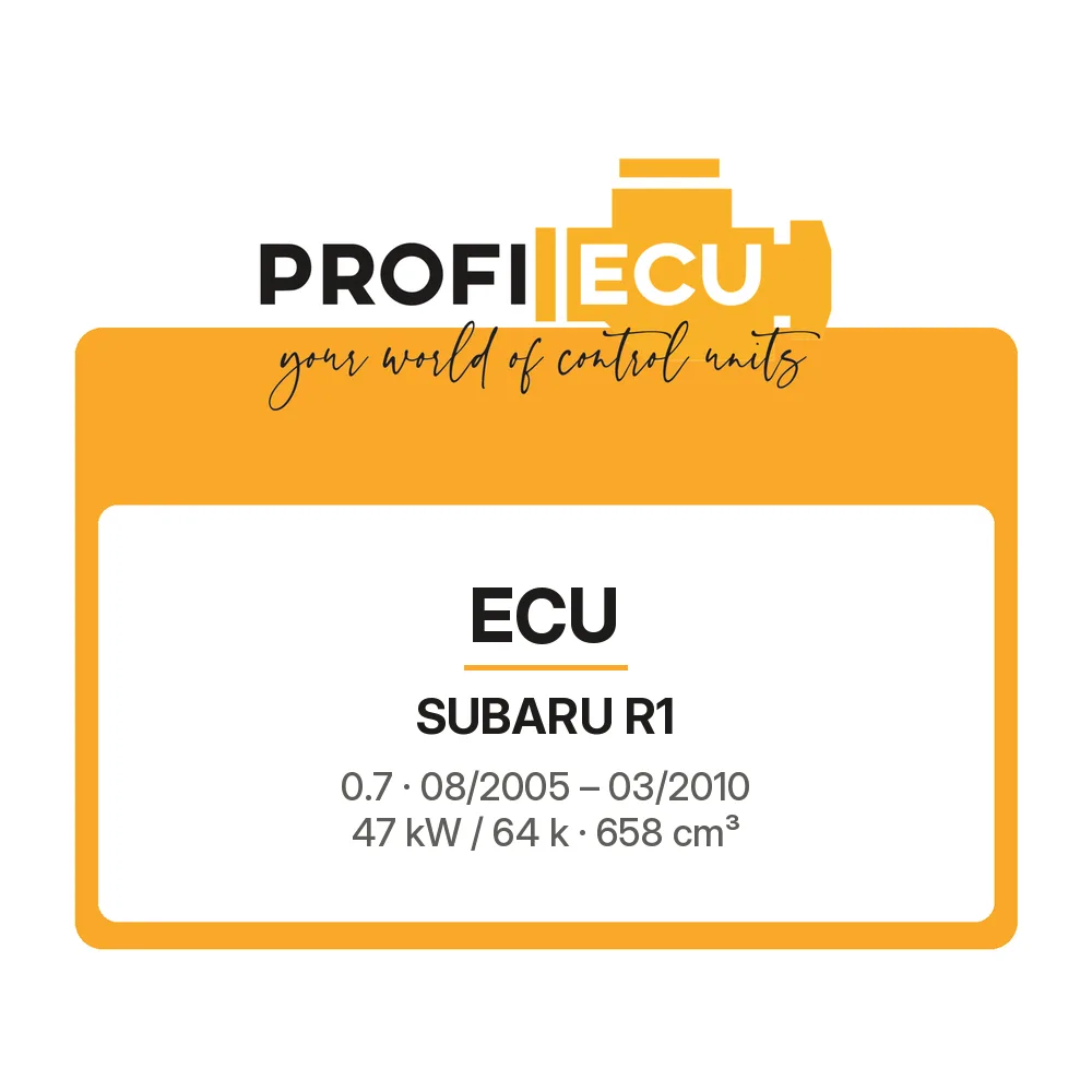 Etiketa ProfiECU: ECU pro Subaru R1 0.7 47 kW