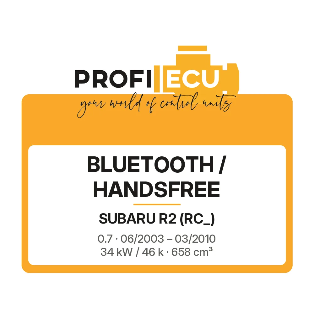 Etiketa ProfiECU: Bluetooth / Handsfree pro Subaru R2 0.7 34 kW