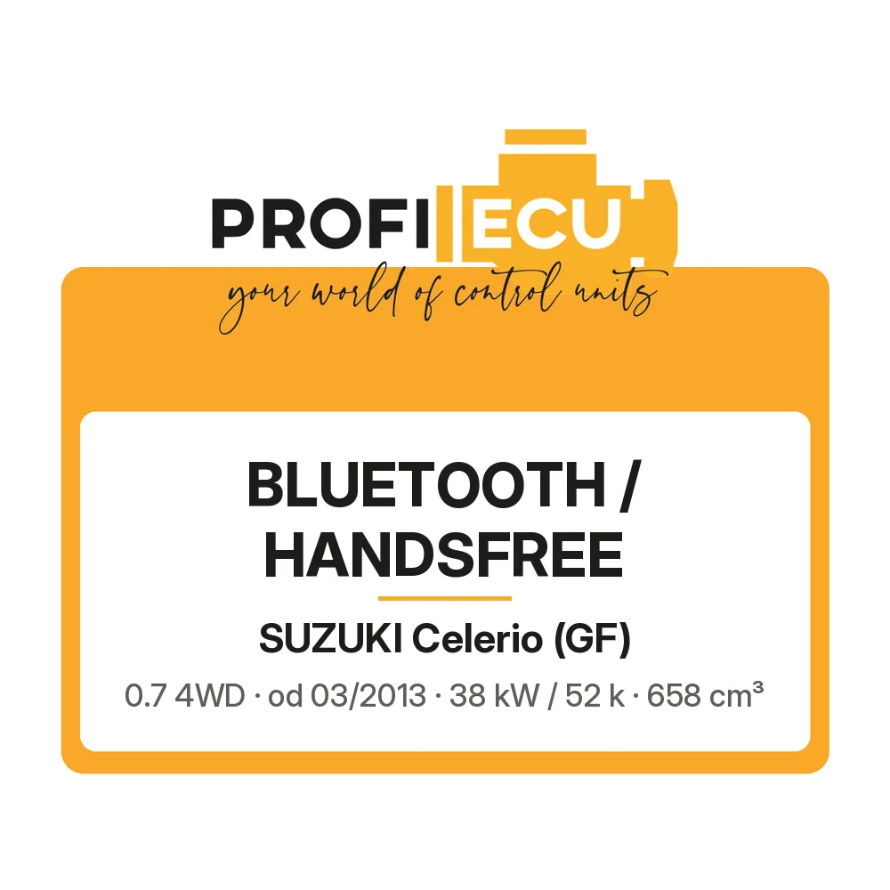 Etiketa ProfiECU: Bluetooth / Handsfree pro Suzuki Celerio 0.7 4WD 38 kW