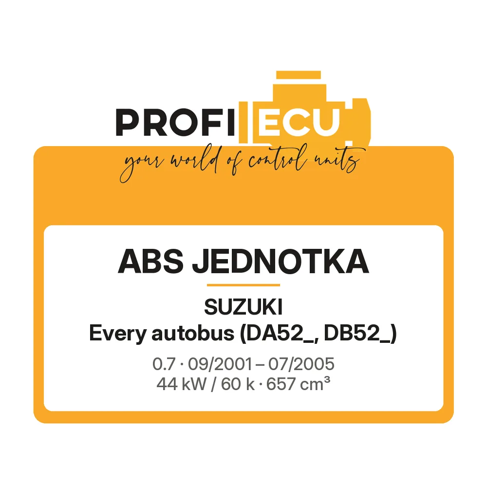 Etiketa ProfiECU: ABS jednotka pro Suzuki Every autobus 0.7 44 kW