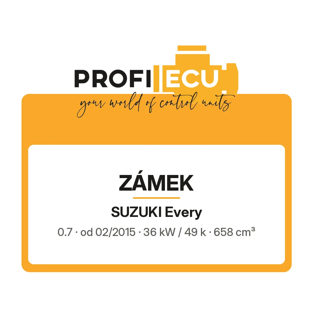 Etiketa ProfiECU: Zámek pro Suzuki Every 0.7 36 kW