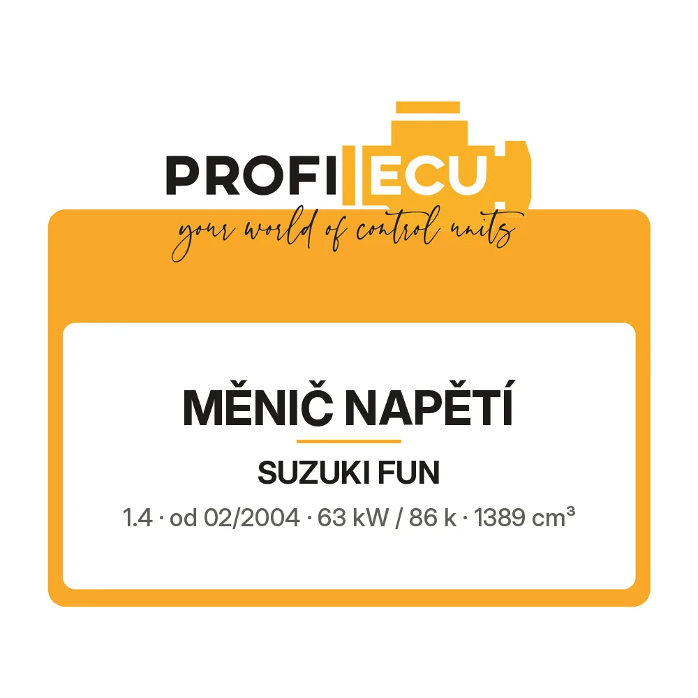 Etiketa ProfiECU: Měnič napětí pro Suzuki FUN 1.4 63 kW