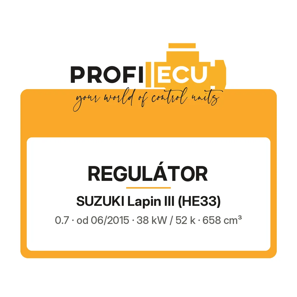 Etiketa ProfiECU: Regulátor pro Suzuki Lapin III 0.7 38 kW