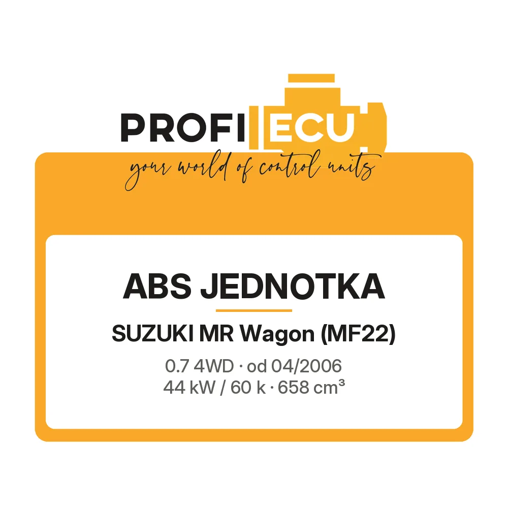 Etiketa ProfiECU: ABS jednotka pro Suzuki MR Wagon 0.7 4WD 44 kW