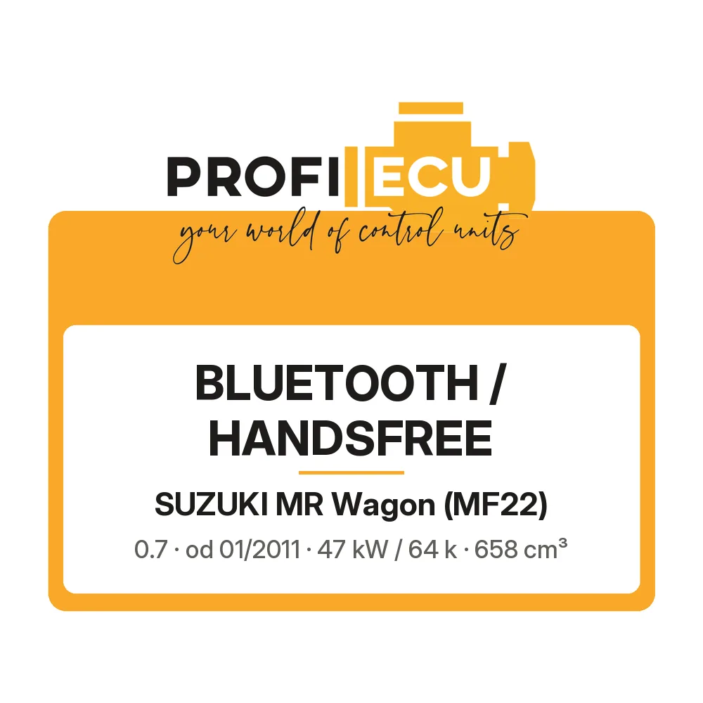 Etiketa ProfiECU: Bluetooth / Handsfree pro Suzuki MR Wagon 0.7 47 kW