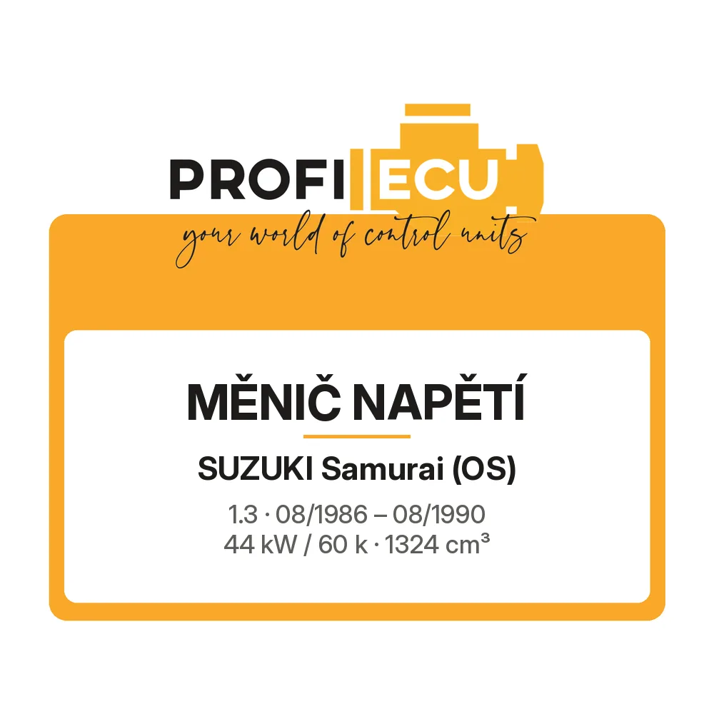 Etiketa ProfiECU: Měnič napětí pro Suzuki Samurai 1.3 44 kW