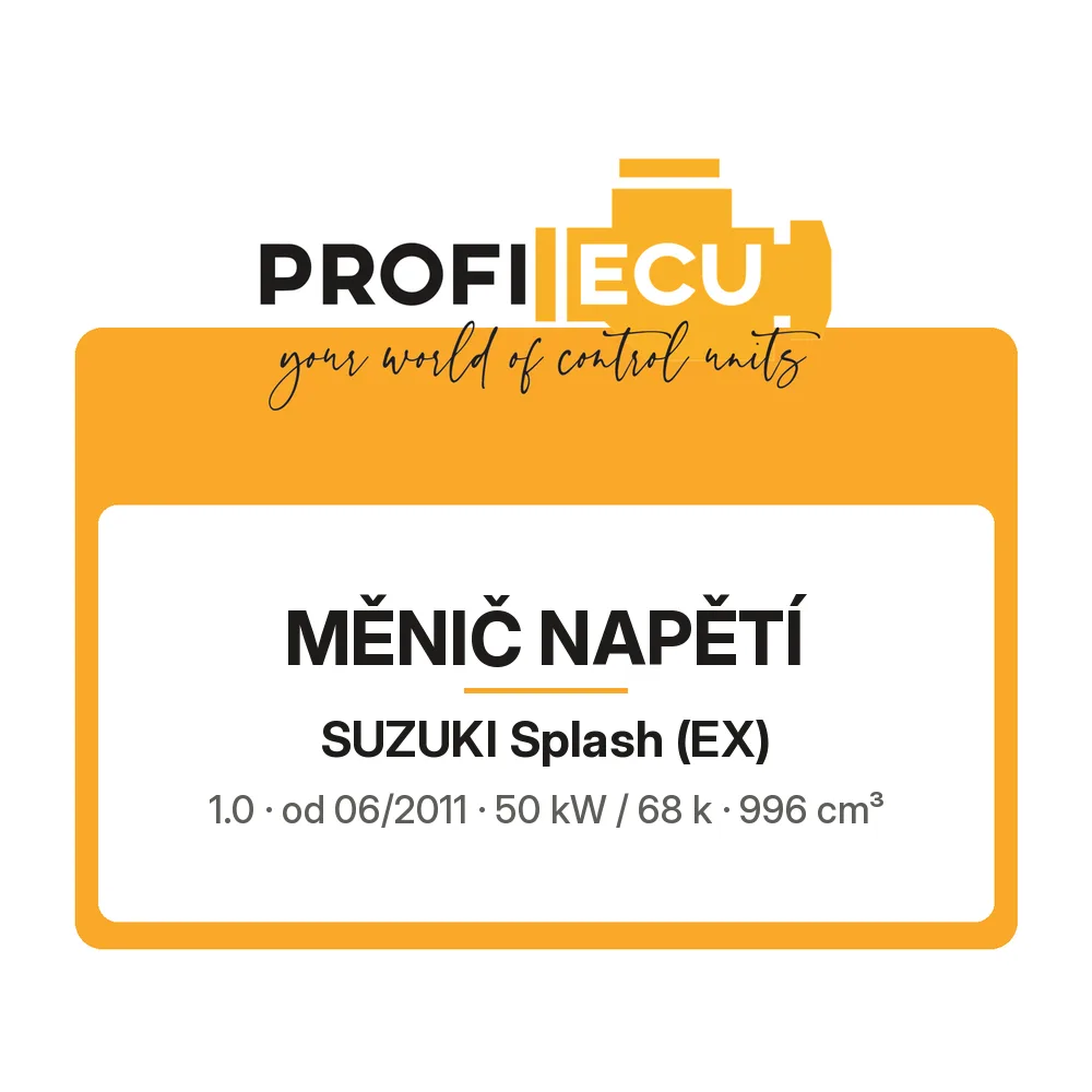 Etiketa ProfiECU: Měnič napětí pro Suzuki Splash 1.0 50 kW