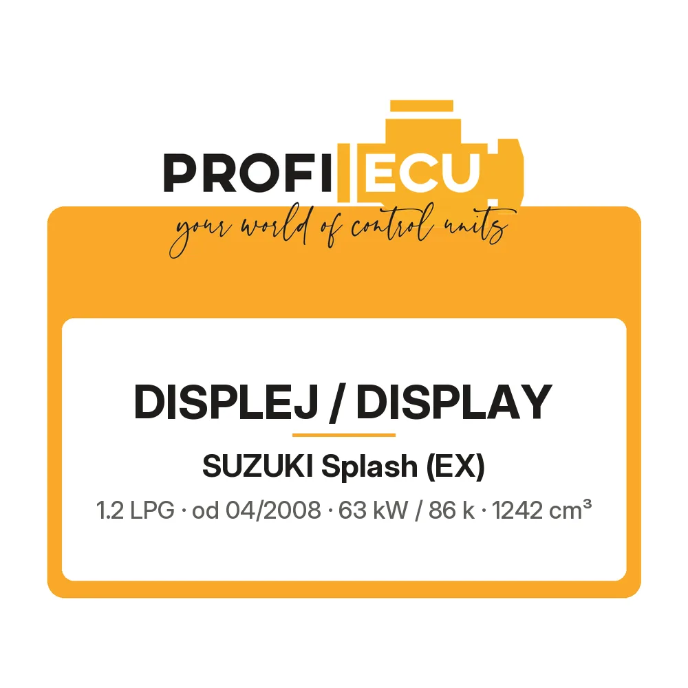 Etiketa ProfiECU: Displej / Display pro Suzuki Splash 1.2 LPG 63 kW