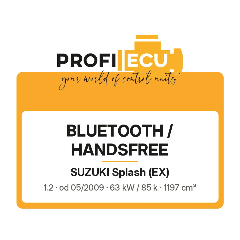 Etiketa ProfiECU: Bluetooth / Handsfree pro Suzuki Splash 1.2 63 kW