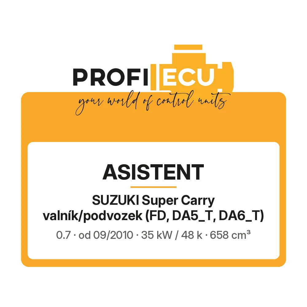 Etiketa ProfiECU: ASISTENT pro Suzuki Super Carry valník/podvozek 0.7 35 kW
