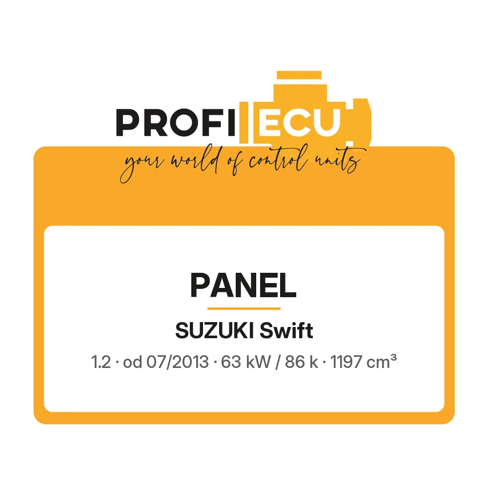 Etiketa ProfiECU: Panel pro Suzuki Swift 1.2 63 kW