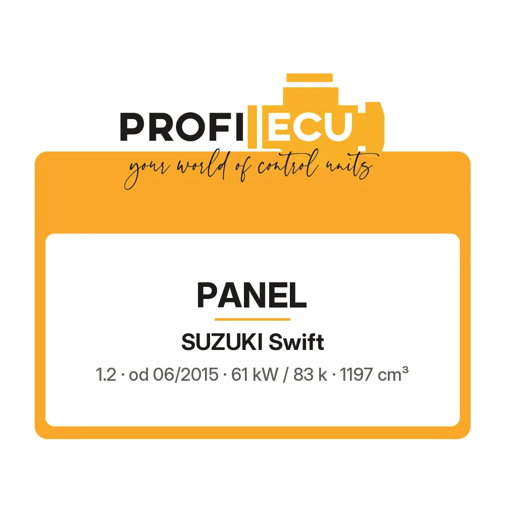 Etiketa ProfiECU: Panel pro Suzuki Swift 1.2 61 kW