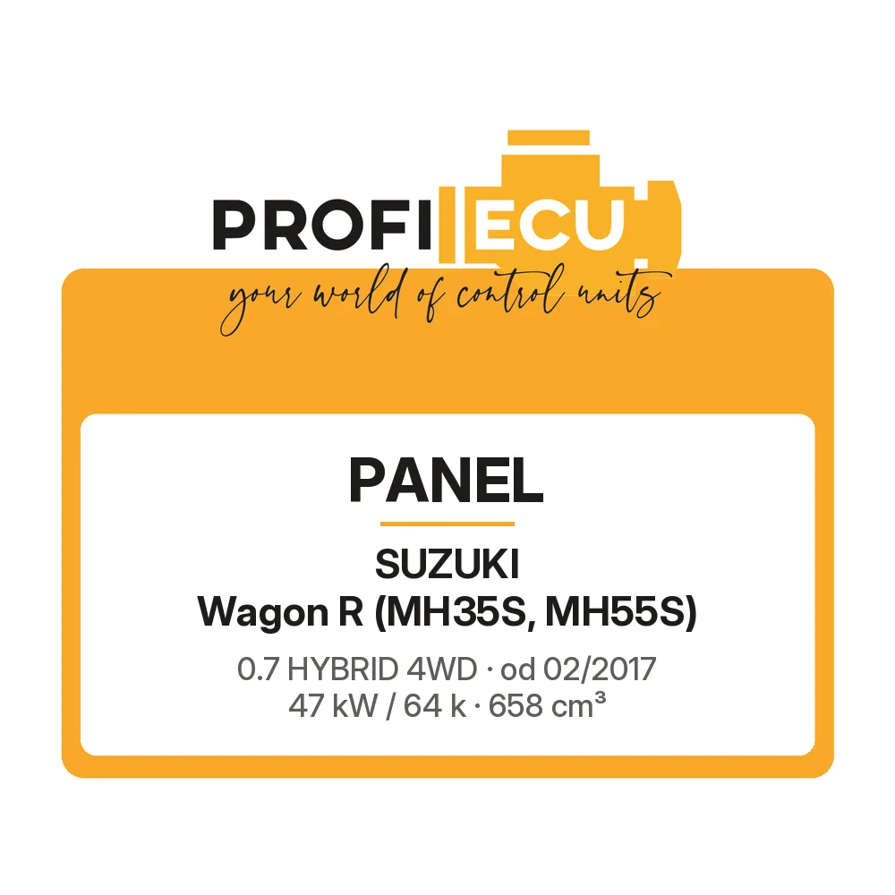 Etiketa ProfiECU: Panel pro Suzuki Wagon R 0.7 HYBRID 4WD 47 kW