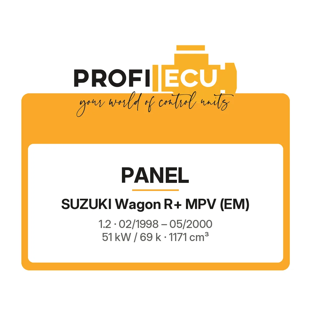 Etiketa ProfiECU: Panel pro Suzuki Wagon R+ MPV 1.2 51 kW